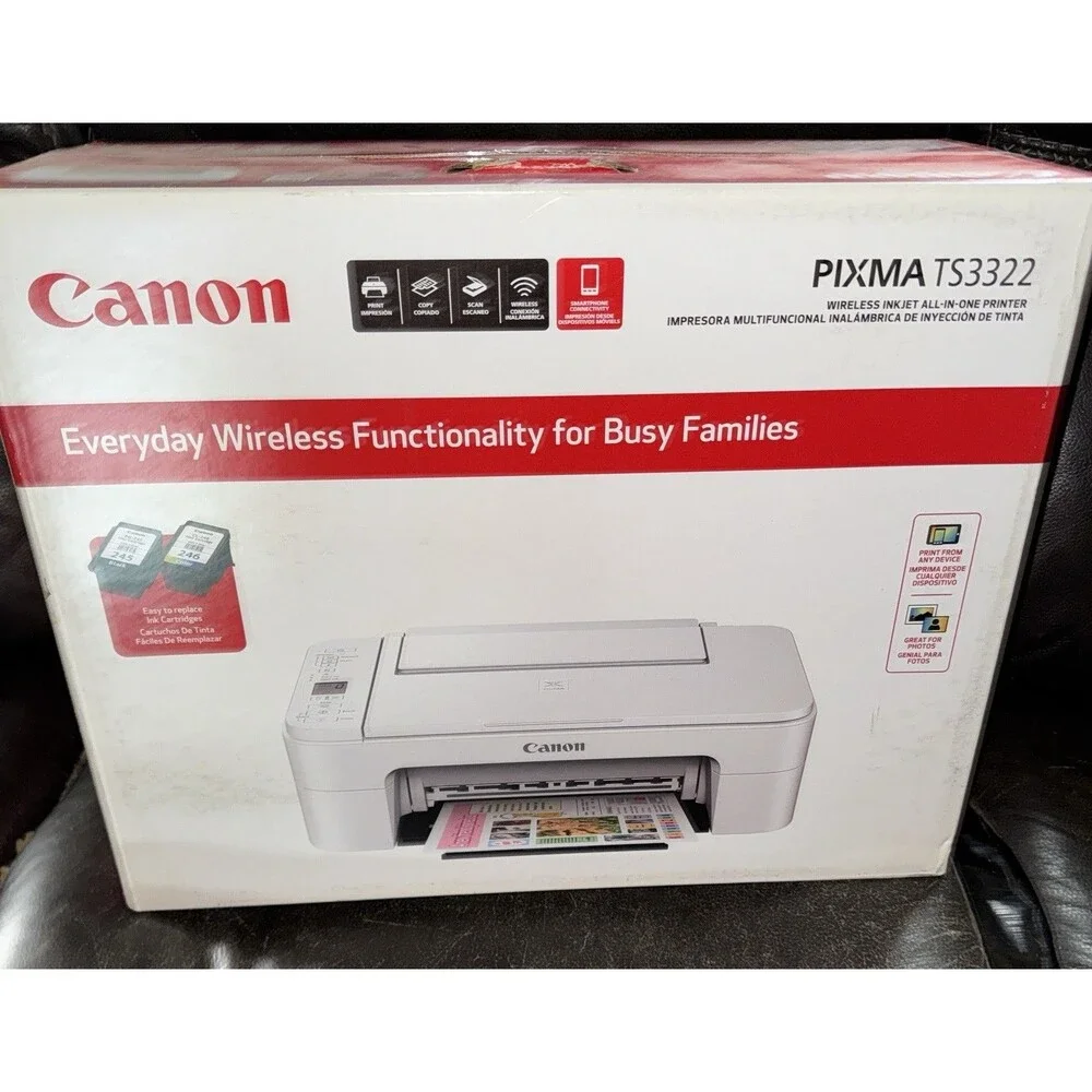 NEW Canon PIXMA TS3322 Wireless Inkjet All-In-One Printer *READ*